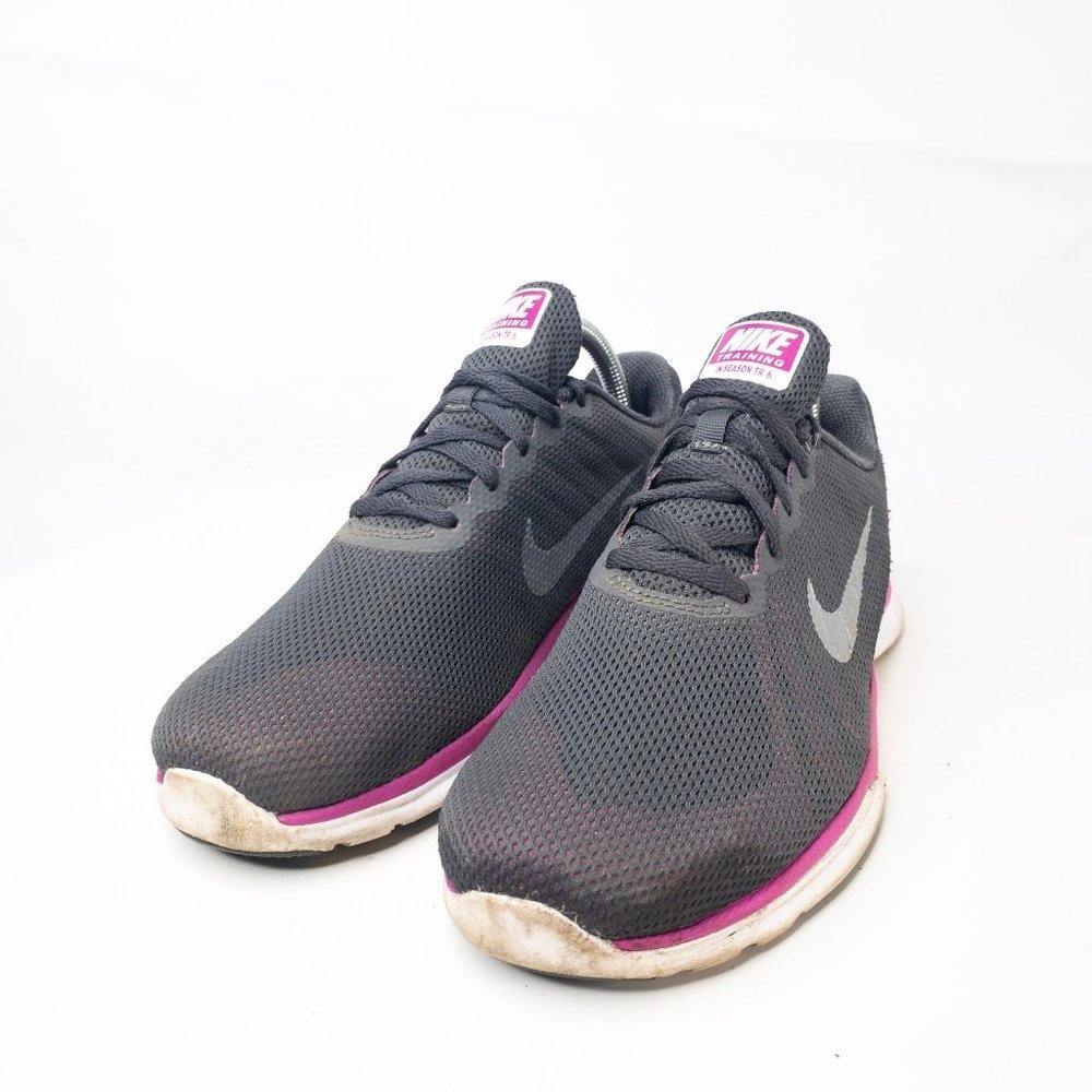 Nike Womens In Season TR 6 Sneaker Gray Pink Size 7.5 Running Shoes Lace Up